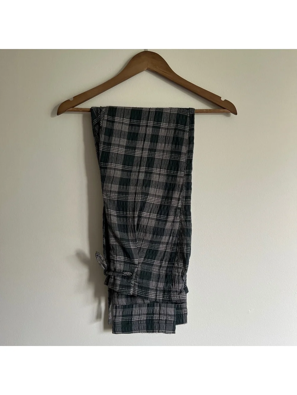 Free People Plaid Drawstring Pants Size 0